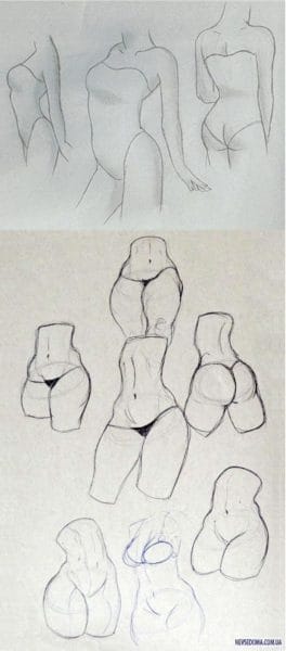 Рисунки карандашом женского тела (25 фото) #34