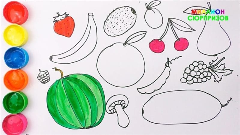 Рисунки овощи карандашом для детей (31 фото) #46