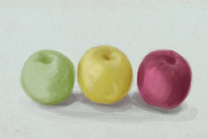 Рисунки карандашом для детей яблоки (48 фото) #64