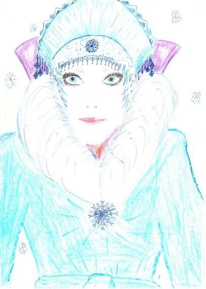 Рисунки карандашом Снежная Королева (62 фото) #57