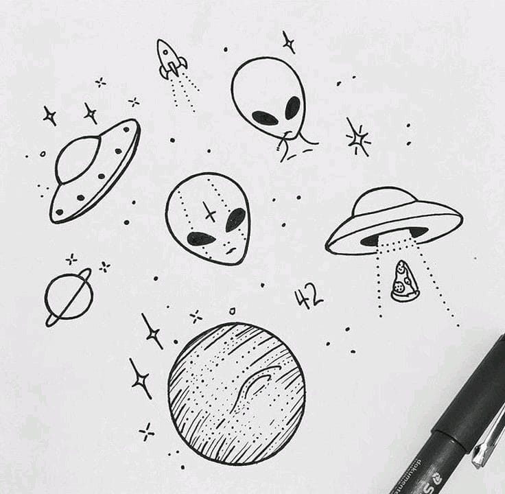 Рисунки космоса для срисовки (63 фото) #46