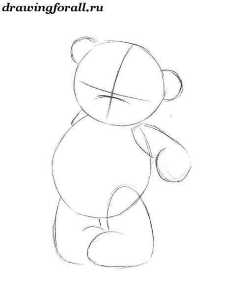 Рисунки медведя карандашом для детей (38 фото) #39