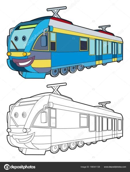 Рисунок карандашом для детей поезд (34 фото) #84