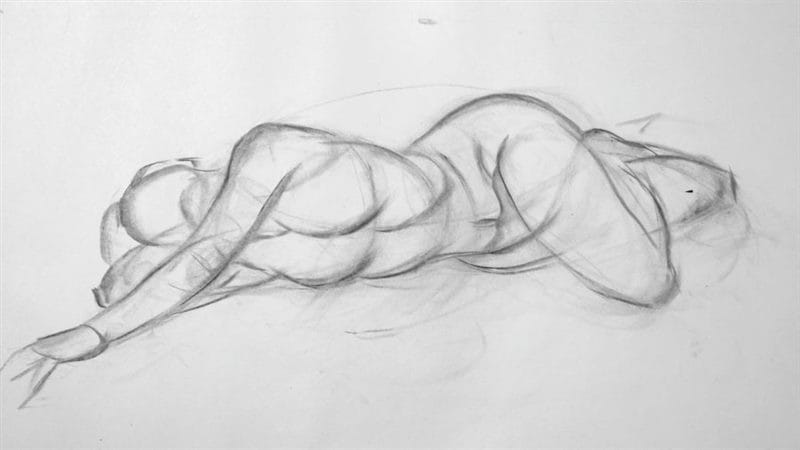 Рисунки карандашом женского тела (25 фото) #28