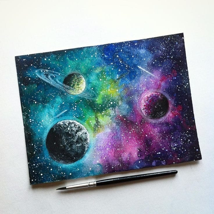 Рисунки космоса для срисовки (63 фото) #52