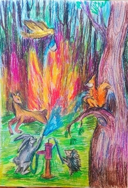 Рисунки леса карандашом для детей (34 фото) #41