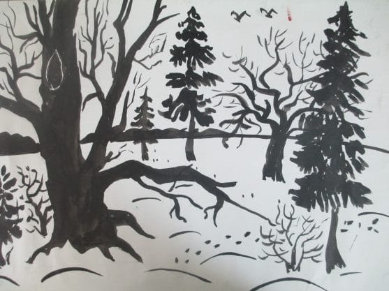 Рисунки для срисовки лес (15 фото) #6