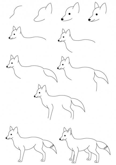Рисунки карандашом для детей лиса (28 фото) #5