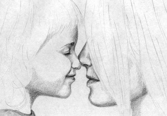 Рисунки карандашом матери и ребенка (31 фото) #5