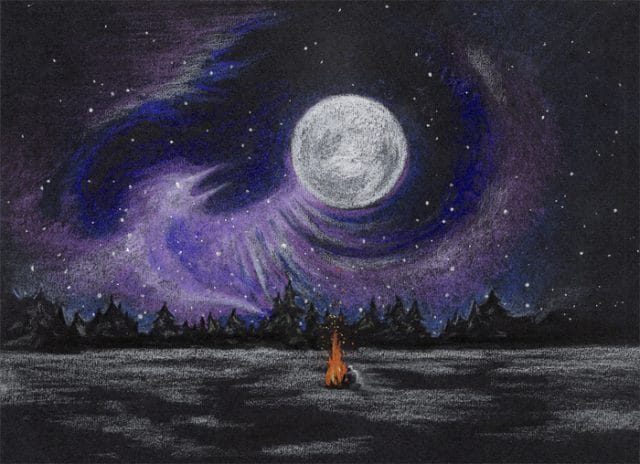 Рисунки карандашом звездное небо (21 фото) #6