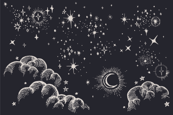 Рисунки карандашом звездное небо (21 фото) #20