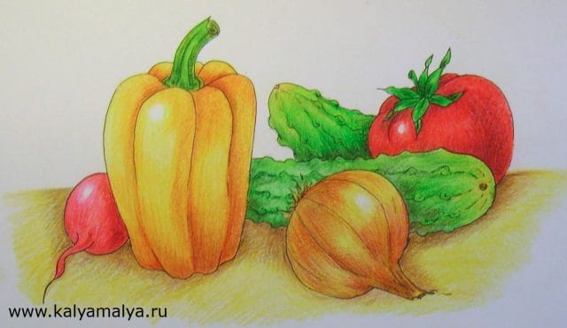 Рисунки овощи карандашом для детей (31 фото) #6