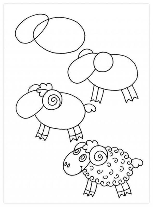 Самые легкие рисунки для срисовки для детей 5 лет (30 фото) #5