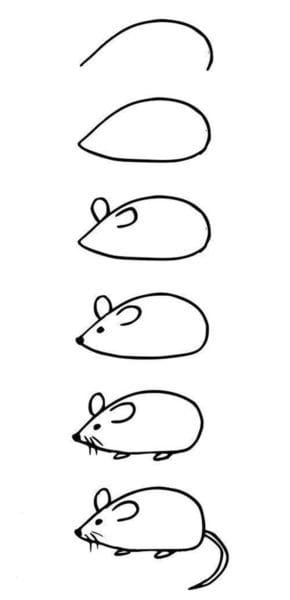 Рисунки мышки карандашом для детей (30 фото) #41