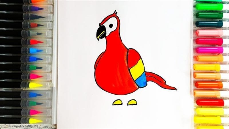 Рисунки для срисовки попугай (29 фото) #41