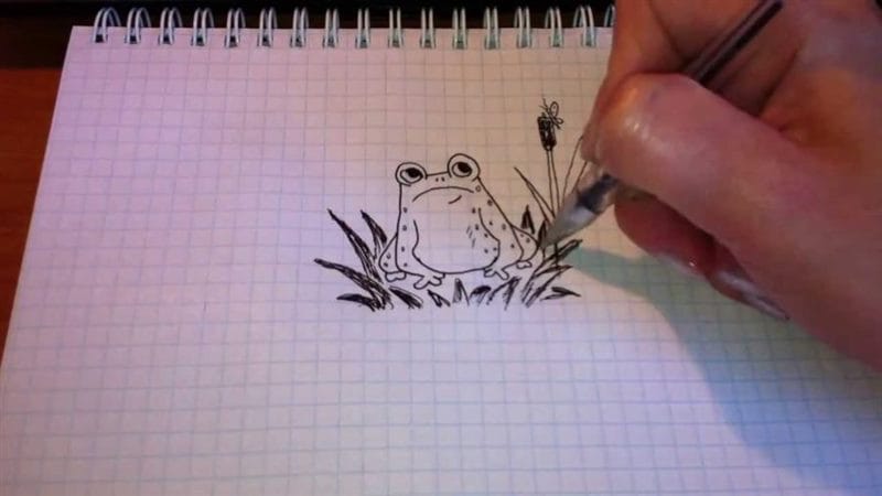 Рисунки лягушки для срисовки (40 фото) #60