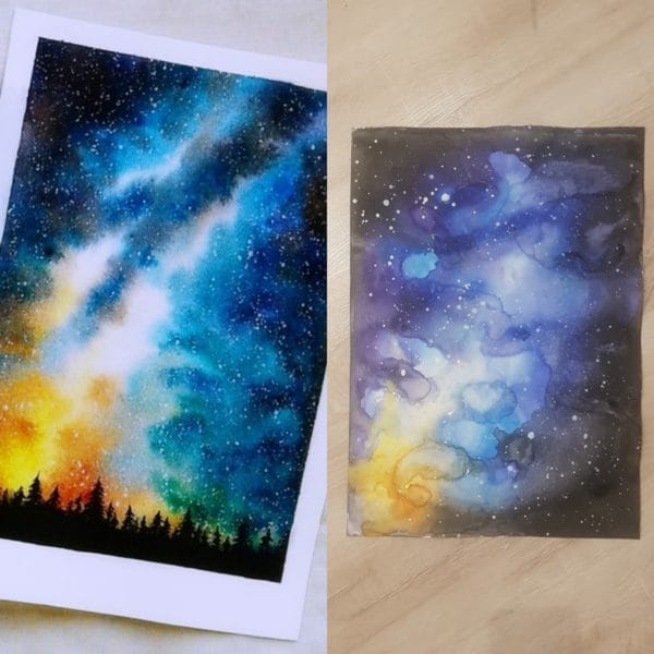 Рисунки карандашом звездное небо (21 фото) #32