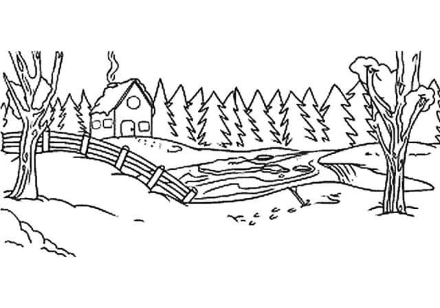 Рисунки леса карандашом для детей (34 фото) #7