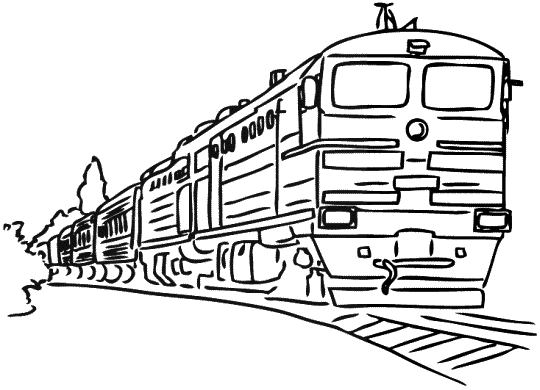 Рисунок карандашом для детей поезд (34 фото) #11