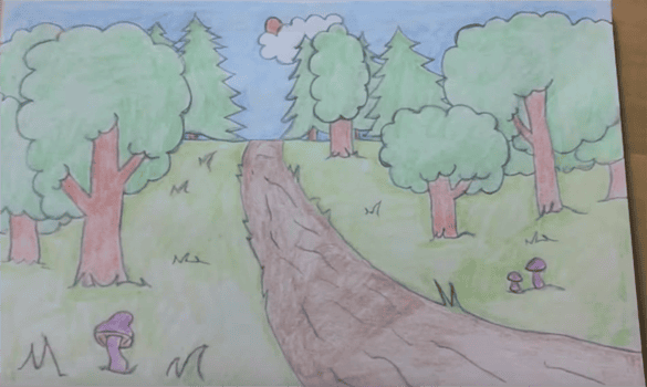 Рисунки леса карандашом для детей (34 фото) #33