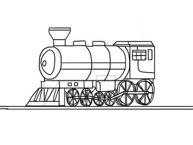 Рисунок карандашом для детей поезд (34 фото) #14