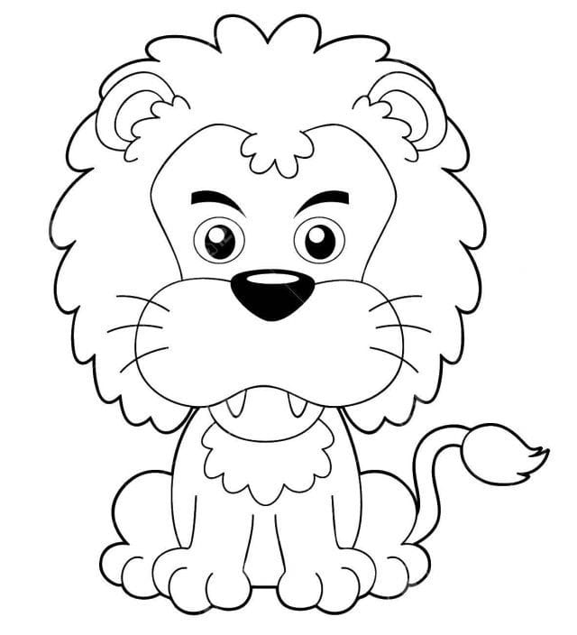 Рисунки карандашом для детей лев (30 фото) #9