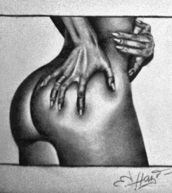 Рисунки карандашом женского тела (25 фото) #10