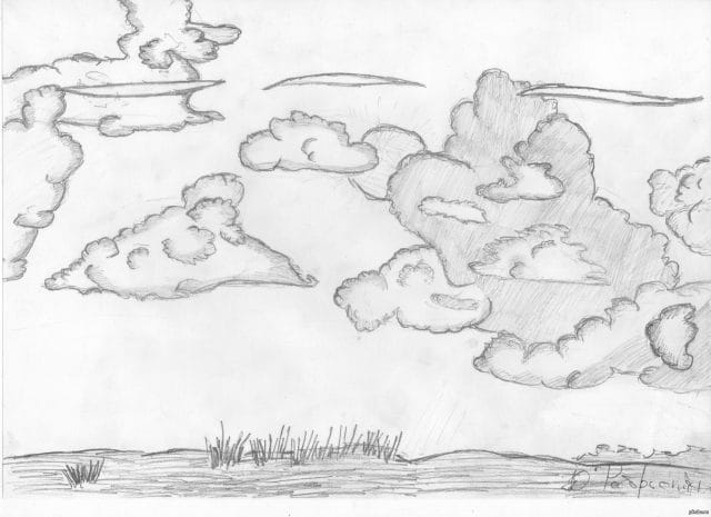Рисунки для срисовки облака (28 фото) #11