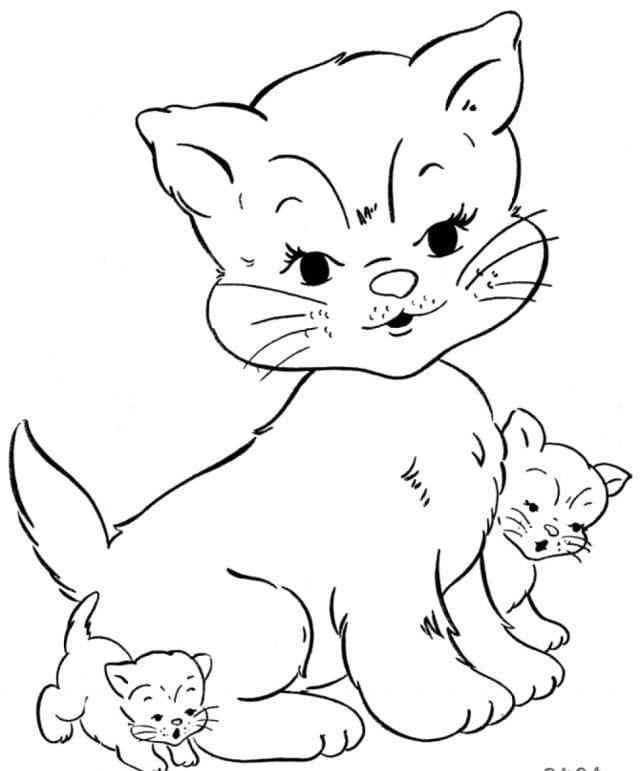 Рисунки кошки карандашом для детей (33 фото) #11