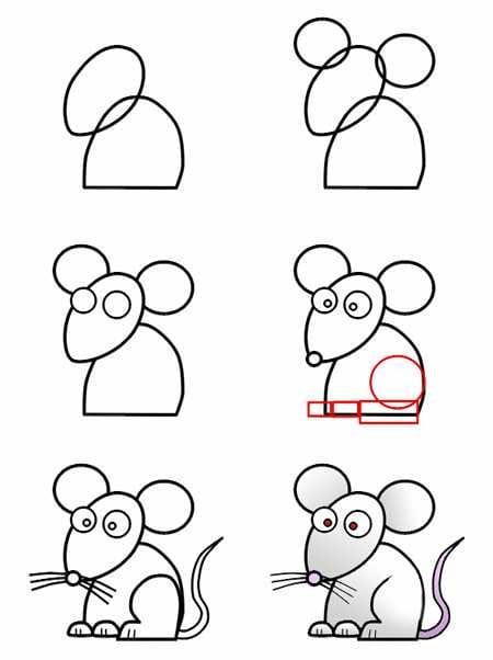 Рисунки мышки карандашом для детей (30 фото) #10