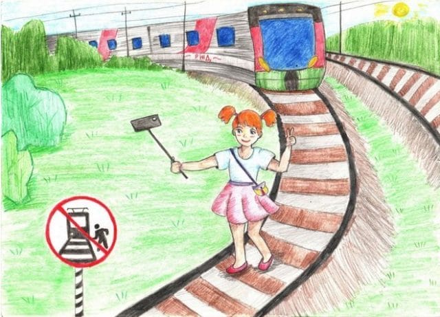 Рисунок карандашом для детей поезд (34 фото) #16