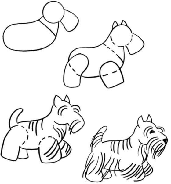 180 рисунков собаки карандашом и не только #88