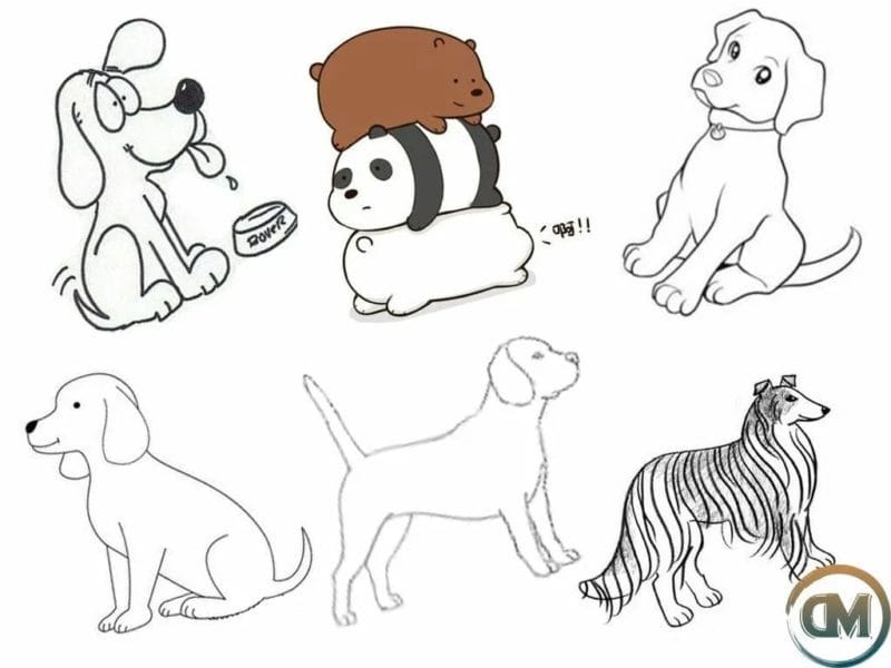 180 рисунков собаки карандашом и не только #40