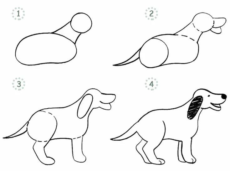 180 рисунков собаки карандашом и не только #8