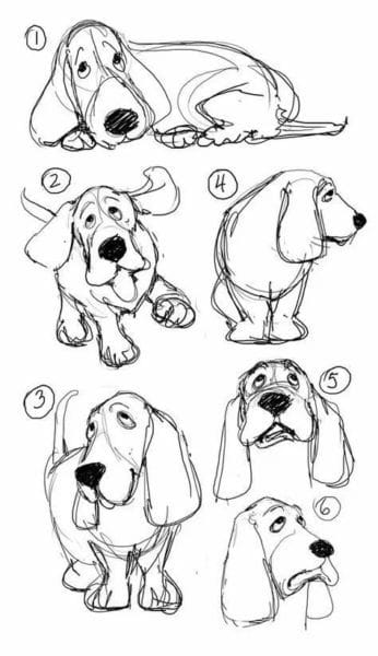 180 рисунков собаки карандашом и не только #144