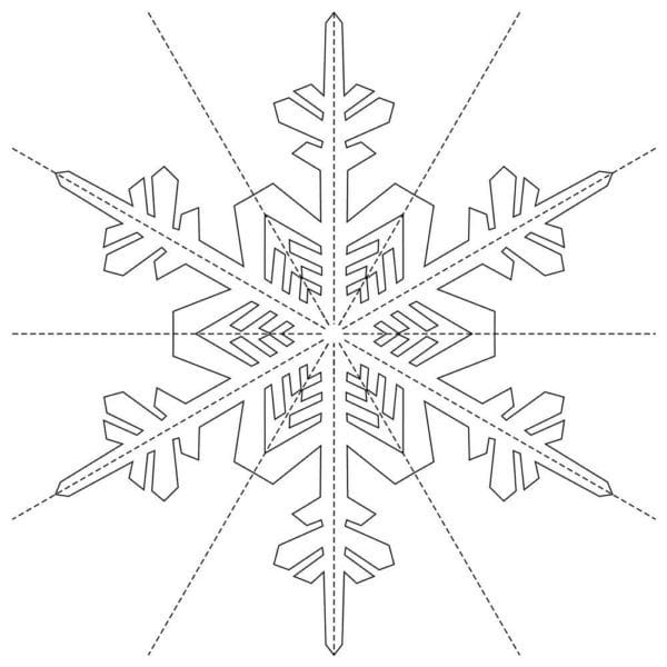 Снежинки из бумаги: 125 шаблонов для распечатки #46