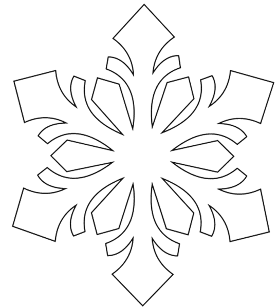 Снежинки из бумаги: 125 шаблонов для распечатки #38