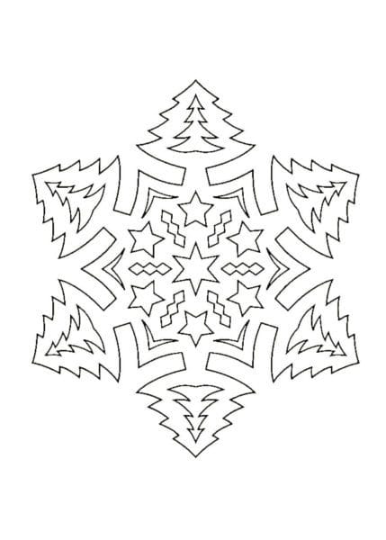 Снежинки из бумаги: 125 шаблонов для распечатки #44