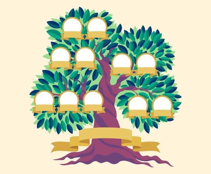 Древо семьи: 80 шаблонов семейного дерева #34