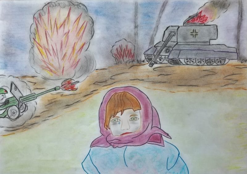 165 детских рисунков на тему войны и победы #9