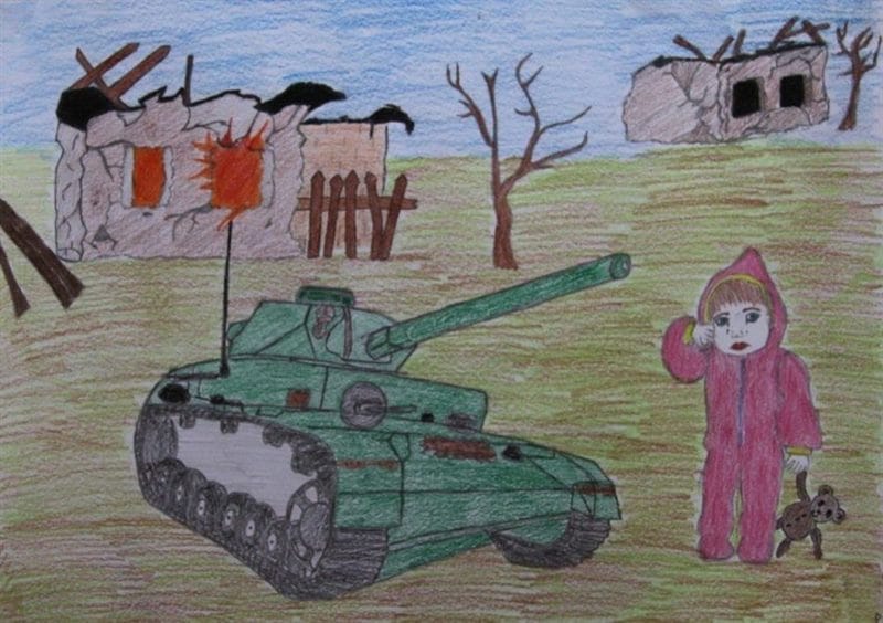 165 детских рисунков на тему войны и победы #17