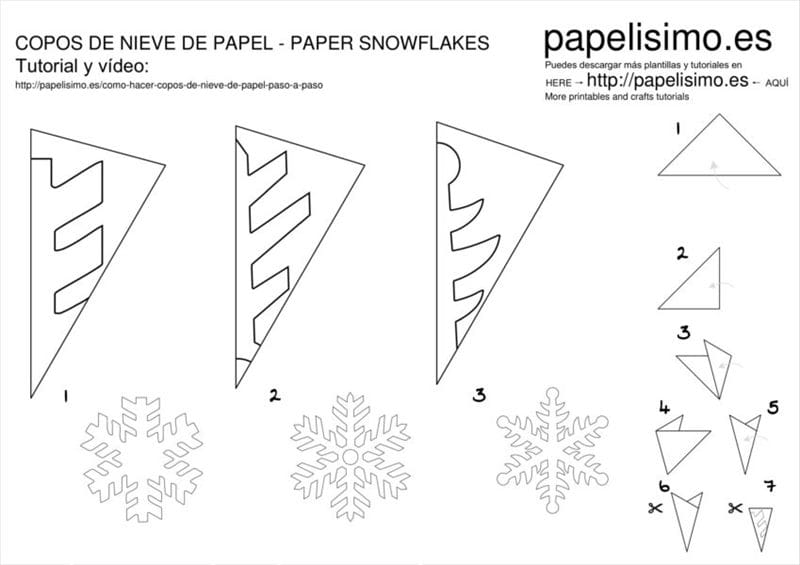 Снежинки из бумаги: 125 шаблонов для распечатки #121