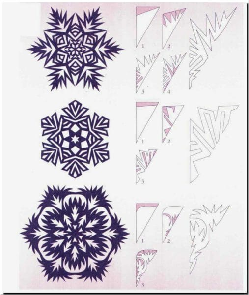 Снежинки из бумаги: 125 шаблонов для распечатки #119