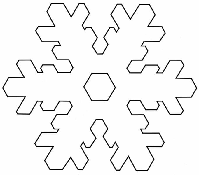 Снежинки из бумаги: 125 шаблонов для распечатки #43