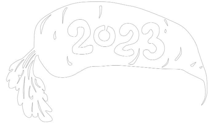 Новогодние трафареты на окна к 2023 году #7