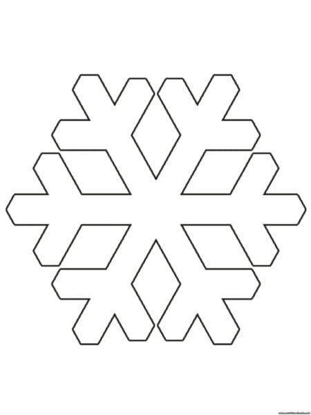 Снежинки из бумаги: 125 шаблонов для распечатки #47