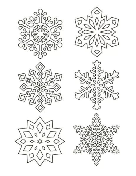 Снежинки из бумаги: 125 шаблонов для распечатки #42