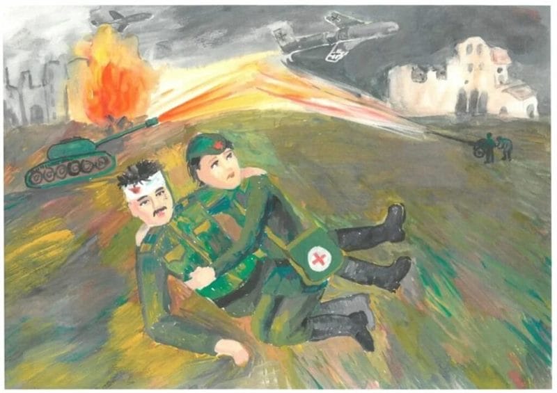 165 детских рисунков на тему войны и победы #75