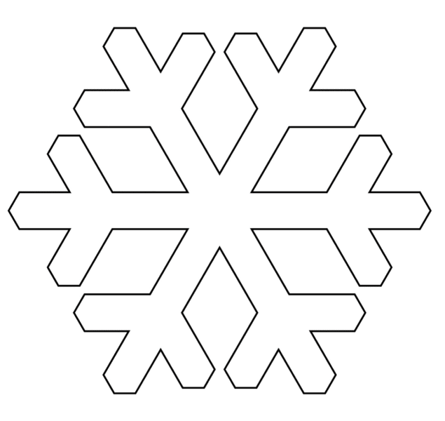 Снежинки из бумаги: 125 шаблонов для распечатки #45