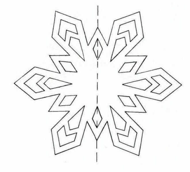 Снежинки из бумаги: 125 шаблонов для распечатки #4